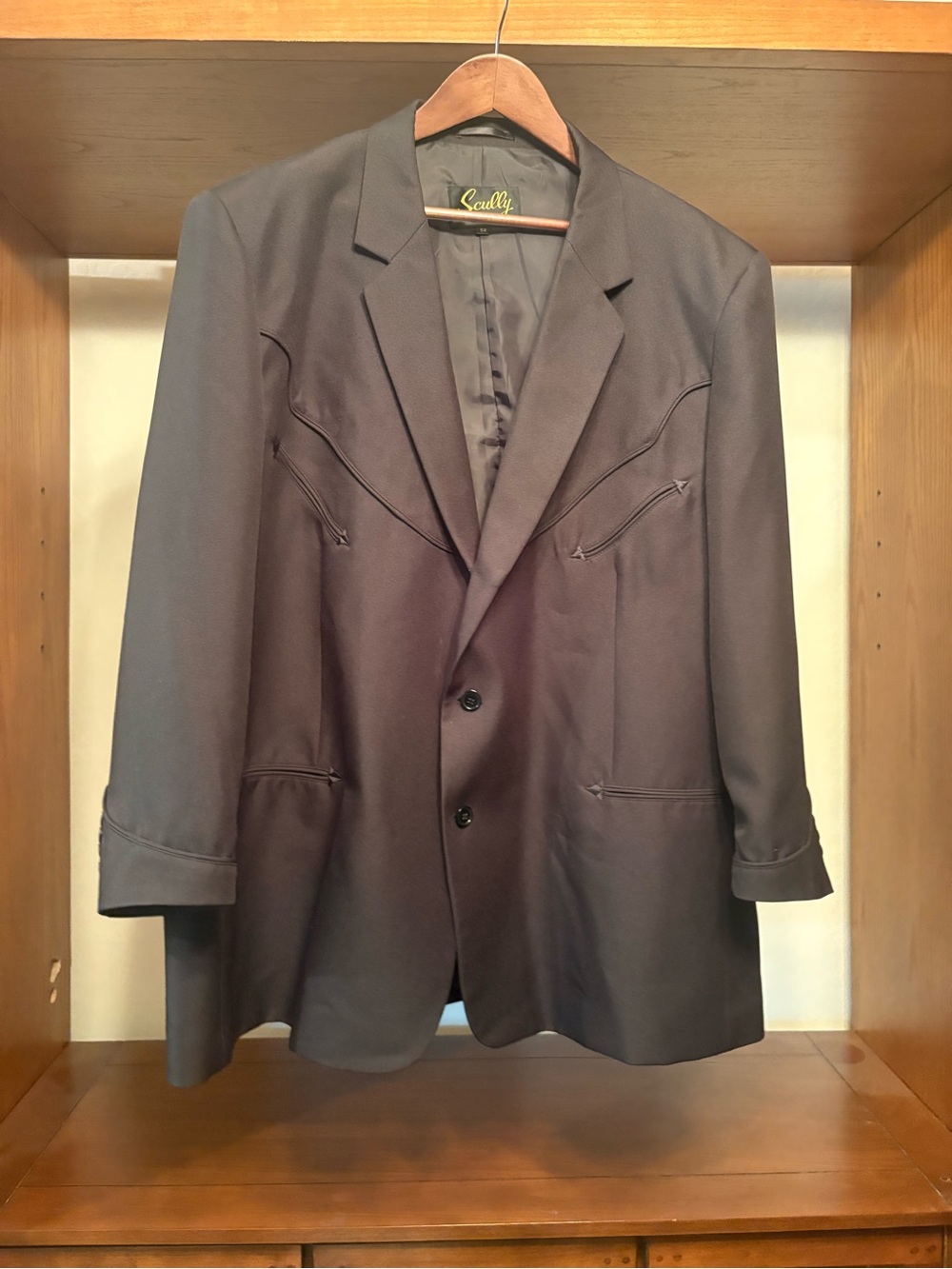 Scully Men's Black Two-Button Western Jacket